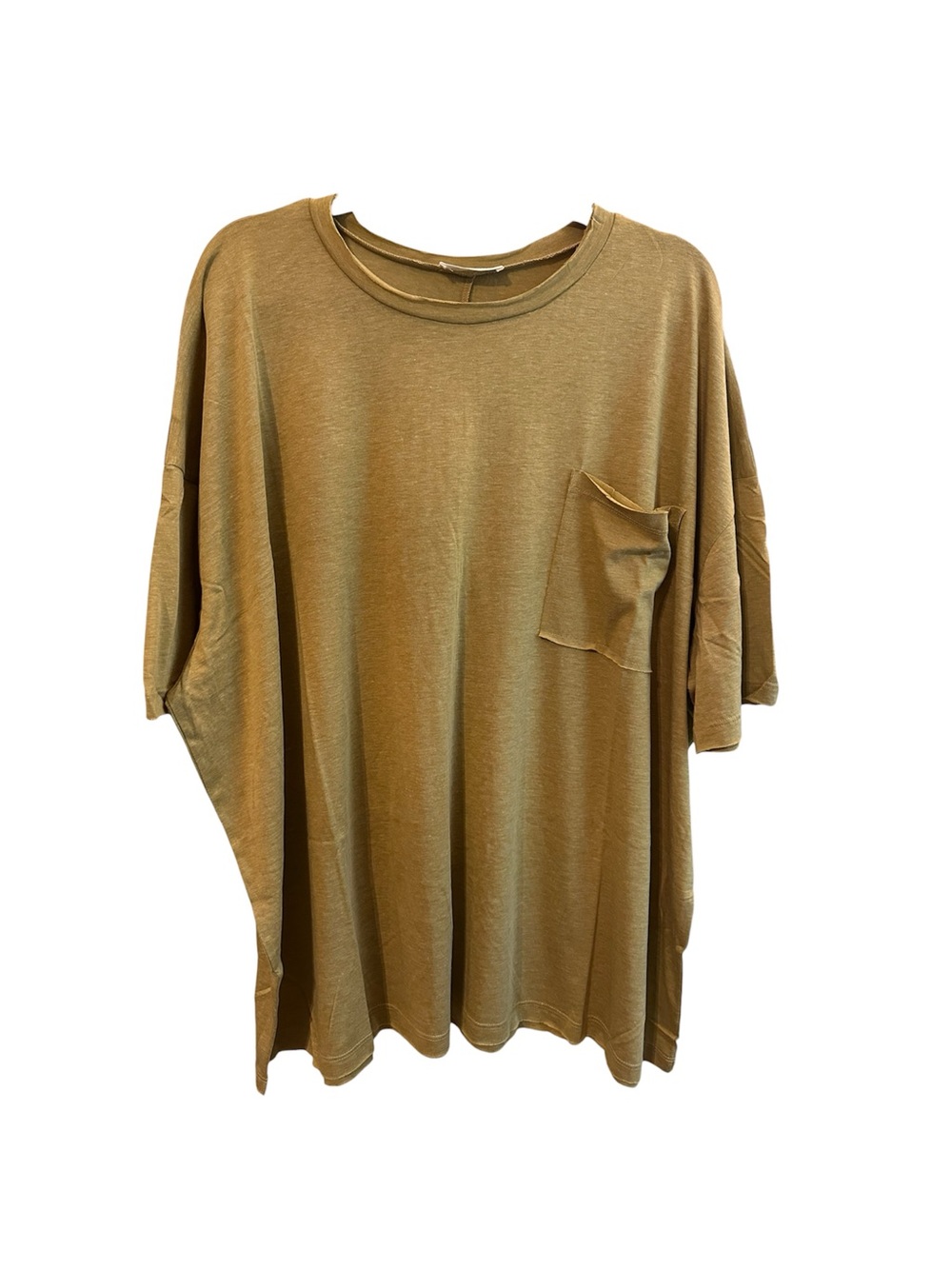 Zenana Outfitters Relaxed Pocket Tee in Olive